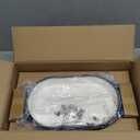 VORRINGARD Oval Dutch Oven Pot with Lid, Enamel Coating Cast Iron Bread Pans for Homemade Sourdough Bread Baking, Cooking, 4 Quart, Blue