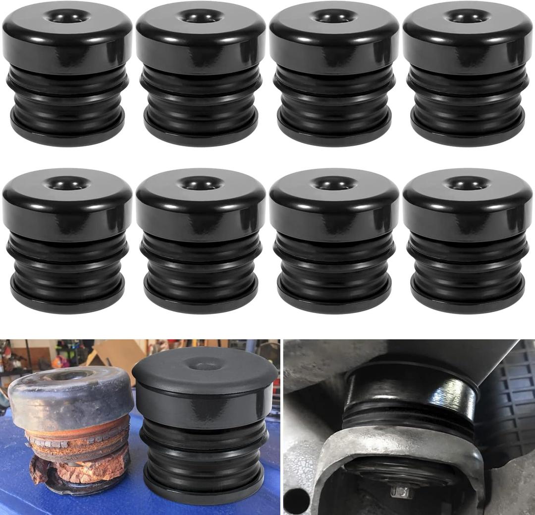 Silicone Body Mount Kit for 2008-2016 Ford F-250 F-350 Crew Cab Superior Silicone Cab Mount Bushings Improve Bumpy Ride Durable Components Outperforms OEM and PU Mounts (Black, Pack of 8)