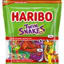 HARIBO Gummi Candy, Twin Snakes Sweet & Sour Gummy Candy, 28.8 Ounce Resealable Party Size Stand Up Bag, Soft & Chewy Snacks, Assorted Fruity Flavors