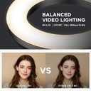 InnoGear Desk Ring Light with Stand, 60 LED 10W Overhead Portable Selfie Light Video Conference Lighting with Clip Camera Light for Monitor Laptop Computer Zoom Call Live Streaming Video Recording