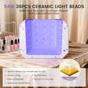 Lavinda 54W UV LED Nail Lamp Plug-in Gel Nail Light with LCD Display, 4 Timers, Auto Sensor, Dual Wavelength, Nail Dryer for Home & Salon Purple