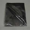 Academic Planner 2025-2026 (7.4'' x 9.6''), 18 Months Calendar from Jan 2025-Jun 2026, Monthly Tabs & Pocket, Perfect for School & Work, 120GSM Thick Paper, Black
