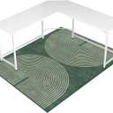 Office Chair Mat for Hardwood Floor&Tile Floor,48"X 60" Heavy Duty Desk Chair Mat for Hard Floors,Under Desk Rug for Rolling Computer Chair,Anti Slip,Low Pile Carpet Floor-Geo Green