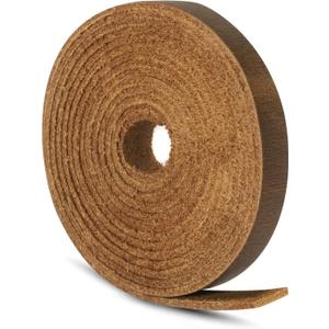 Ringsun1/4 Inch Wide Flat Leather Strips for Crafts, Full Grain Leather Straps Cord String for Crafts, Tooling (2mm Thick 72.5 Inches Long Light Brown)