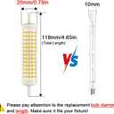 118mm R7S LED Bulb 15W,100W 150W T3 Halogen Equivalent,1500 Lumen,Dimmable J Type Linear Double Ended Flood Light, 4000K Natural White, 120V, 2-Pack