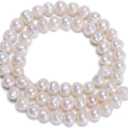 AD Beads Natural Freshwater White Pearl Round Beads 15" 4mm 6mm 8mm 9mm 10mm 11mm 12mm (5.2mm)