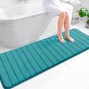 OLANLY Memory Foam Long Bathroom Rugs Runner 70x24, Super Soft Absorbent Bath Mat, Quick Dry, Machine Washable Shower Floor Rugs, Bathmat Carpet, Bathroom Home Decor Accessories, Deep Lake