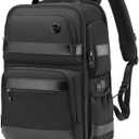 Business Laptop Backpack for Men, Carry on Travel Backpack, Fit 16 Inch Computer, Commuter Casual Daypacks, USB Charging Port, Waterproof, TSA-Friendly Work Bag, Black