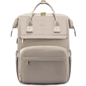 LOVEVOOK College Laptop Backpack, 15.6 Inch Travel Backpack for College, Waterproof Work Backpack Woman for Teacher Nurse Anti-theft Travel Back Pack, Gifts for Women, Dim Grey