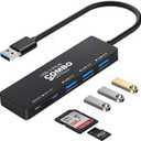 VIENON 5-in-1 USB 3.0 Hub with SD/TF Card Reader and 3 USB 3.0 Ports for PC, Laptops, Surface Pro, MacBook, iMac Pro