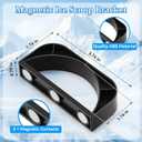 Ice Scoop with Magnetic Scoop Holder Compatible with GE Opal 2.0 Nugget Ice Makers, 9 In Low-Carbon Stainless Steel Alloy Scooper for Kitchen Refrigerator Accessory Pet Food Scooper(Black)