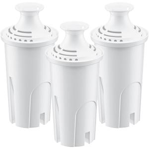 Water Filter Replacement for Brita Water Pitchers and Dispensers, Classic 35557, Ob03, Mavea 107007 and More, Reduce Chlorine and Bad Taste, Lasts Two Months or 40 Gallons, Includes 3 Filters