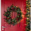 24Pcs Burgundy Velvet Christmas Tree Bows Ornaments Vintage Velvet Ribbon Bows for Tree Garland Wreath Indoor Outdoor Christmas Decor Xmas Decorations 3/8" Wide, 5 * 7 inch