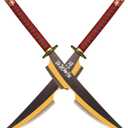 Sword Valley Demon Series Anime Sword - Slayers Katana40.9" LengthAnime Original Texture Carbon Steel Blade Carving SymbolNon-Slip Gripfor Cosplay & Display (Uzui Tengen)