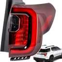 LED Tail Lights Compatible With 2020-2023 GMC Acadia Rear Light Taillights Right and Passenger Side Outer Right Black Bezel Replace 85150722