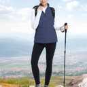 BALEAF Women's Running Puffer Vest Lightweight Winter Warm Vests Water Resistant Sleeveless Puffer Jackets (Blue, XS)