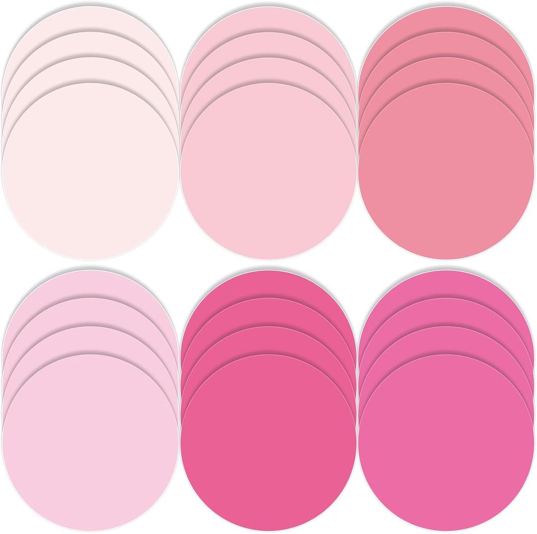 Lincia 24 Pack Colorful Erase Dots Circles 10.5 Inch Removable Vinyl Spot Dry Erase Desktop Writing Spots Set for 100th Day of School Classroom Table Teacher Students Home Desk Wall (Pink Colors)