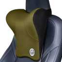 Car Neck Pillow for Driving Seat, Soft Memory Foam Headrest Pillow with Adjustable Strap and Removable Cover, Ergonomic Neck Support for Car, Office Chair, Gaming Chair Green