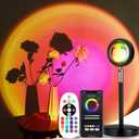 Sunset Lamp Projection, Sunset Night Light Rainbow Projector 180 16 Color Changing 4 Modes, Vlog, Photography, Decorative, Party Decor, Gift for Women (16 Color) Red