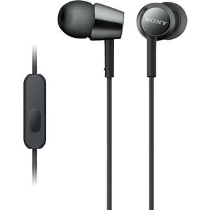 Sony MDREX155AP in-Ear Earbud Headphones/Headset with mic for Phone Call, Black (MDR-EX155AP/B)