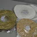 Paper Lanterns Gold White Round Hanging Chinese Lanterns for Wedding Birthday Party Boho Baby Shower Decorations Pack of 12