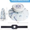 Reusable Ice Pack for Injuries No Leak Hot Water Bag with Washable Cover Adjustable Wrap Refillable Ice Pack for Migraine Back Knees Hand Foot Kids IcePack Bag for Injuries Hot Pack Pain Relief (6 Inch, Light Blue)