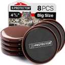 Furniture Sliders for Carpet X-PROTECTOR - 8 PCS Best Heavy Moving Pads 4 3/4" - Sliders for Furniture. Move Your Furniture Easy with Reusable Furniture Movers Sliders for Carpets!