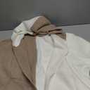 Astylish Women 2025 Fall Outfits Open Front Long Sleeve Hooded Knit Cardigan Sweaters Color Block Outwear Coats (Small, Khaki)