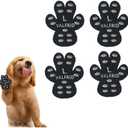 Dog Paw Protector Anti-Slip Grips to Keeps Dogs from Slipping On Hardwood Floors,Disposable Self Adhesive Resistant Dog Shoes Booties Socks Replacemen L 24 Pieces (L (2" x1.72",21-40 lbs))