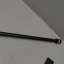 1Inch Diameter Single Curtain Rods with Decorative Finials 36-72inch, Matte Black