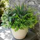 Outdoor Faux Plants UV Resistant - 12 Bouquets Realistic Artificial Eucalyptus Fern Lavender Greenery for Patio Garden Front Porch Decor Weatherproof Fake Plants for Outside (Mix)