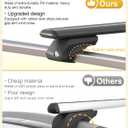 Tuyoung 260lbs Heavy Duty Universal Roof Rack Cross Bars - 52 Thick Lockable Roof Cross Bars Adjustable with Existing Raised Side Rails with Gap Black,Aluminum Crossbars for Cargo Carrier Kayak
