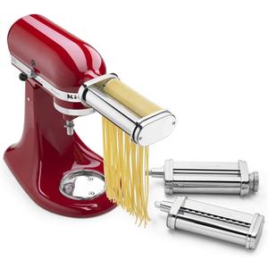 KitchenAid KSMPRA Stand Mixer Attachment Pasta Roller & Cutter, 3-Piece Set, Stainless Steel