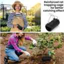 Qualirey 4 Pack Black Hole Gopher Trap 6.7 Inch Tunnel Mole Traps Gopher Killer Outdoor Vole Traps Rodent Rat Stations Reusable for Lawn Yard Garden