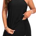 Yonique Women Two Piece Plus Size Tankini with Skirt Tummy Control Bathing Suits High Neck Swimsuits Black 20Plus