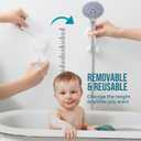TAILI Shower Head Holder Suction Cup, Handheld Shower Head Bracket, Height Angle Adjustable,Bathroom Showerhead Holder No Drilling Removable Waterproof, White