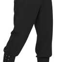 Spooktacular Creations Mens Ankle Banded Pirate Renaissance Pants Costume, Medieval Viking Pants With Pocket for Halloween
 (Black, L)