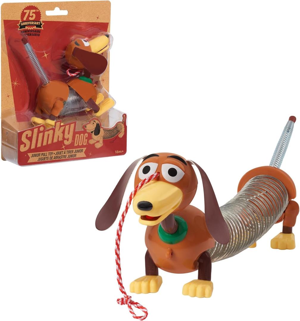 Retro 4.35-inch Slinky Dog Jr, the Original Classic Walking Spring Toy, Vintage, Fidget Toy, Kids Toys for Ages 18 Month by Just Play