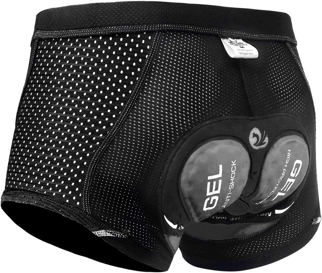 X-TIGER Men's Cycling Underwear Shorts 5D Padded Gel,MTB Biking Shorts Pants with Breathable,Adsorbent Design (Blackgray 1) XL