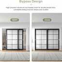 EaseLife 8FT/96in Bypass Double Sliding Pocket Door Hardware Kit,Commercial Grade,Aluminum,Bypassing Closet Door Track for 2 Door System,Slide Smoothly Quietly,Easy Install,No Doors