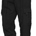 AQAYL Cargo Joggers Men Lightweight Elastic Waist Pants Baggy Jogger Pants Outdoor Hiking Pants Gym Pants with Pockets M