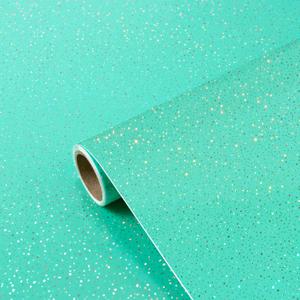 Teal Contact Paper with Holographic Glitter - 15.7x275 Peel and Stick Wallpaper Waterproof Vinyl for Kitchen Countertops & Cabinets