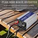 1000W Pure Sine Wave Inverter-24V DC to 110V 120V AC Power Converter with 2 AC Outlets, 24 Volt Power Inverter for Home, Emergency Power