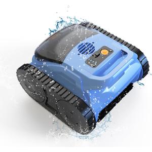 Cordless Robotic Pool Cleaner for Inground Pools, (2026 Upgrade) Automatic Pool Vacuum with Wall Climbing & Waterline Scrubbing, Cleans Up to 2100 Sq.ft, 180 Min