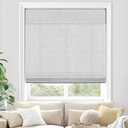 UNISHADES Light Filtering Cordless Roman Shades for Indoor Windows & French Doors, 43 3/4" W 60" H - Light Filtering - Light Grey