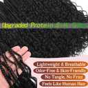 Boho Crochet Braids Close To Human Hair Pure Protein Silk Fiber 14 Inch Pre looped Goddess Box Braids with Three Soft Curls 9 Pack Bohemian Braids Crochet Hair for Black Women (1B,14Inch)