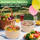 50 Pcs 32 Oz disposable meal prep containerspaper bowls with lidsdisposable soup bowlssoup bowls disposable hot/colddisposable salad bowls with lids