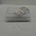 Thicken & Sturdy Clear Shoe Storage Organizer with Magnetic Door, Stackable Boxes for Closet, Foldable Space-Saving Shoe Rack for Sneaker Boot Container, Plastic Shoe Cabinet Shoe Box 6 Pack, White