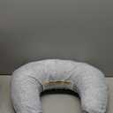 Boppy Nursing Pillow - Ergonomic Bottle & Breastfeeding Pillow with High, Firm, Large Area, Water-Repellent Cushion with Washable Cover; Baby Safety Alliance Verified - Blue Speckled Current