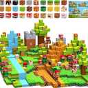 Magnetic Blocks 140PCS Building Cubes for Boys Girls 3+, Build Mine Magnet Adventure World with STEM Construction Toys, Sensory Gift for Kids 3 4 5 6 7 8 Birthday
